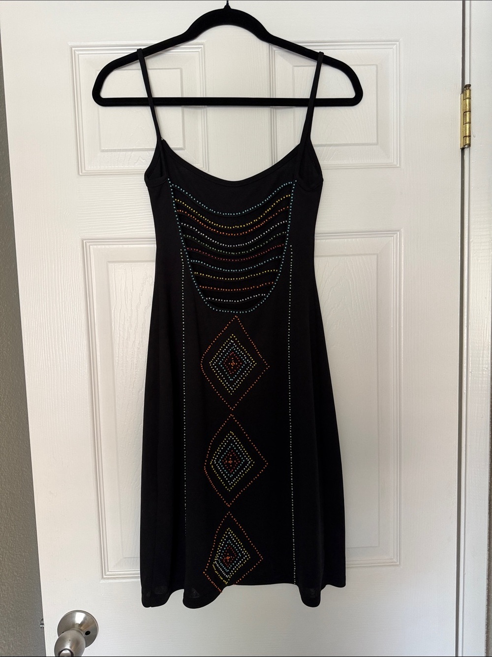 Karen Millen Vintage 90s Black Stretch Beaded Dress - Picture 3 of 6